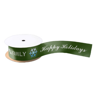 Create Your Own Family Christmas Personalised  Satin Ribbon