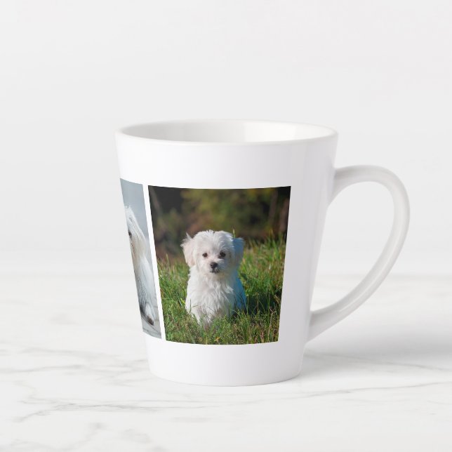 Create your Own Family Dog Photo Latte Mug (Right)