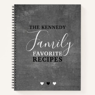 Create Your Own Family Favorite Recipes Chalkboard Notebook