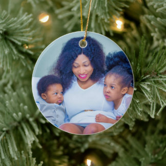 Create Your Own Family Kids Photo Ceramic Ornament
