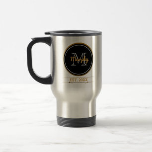 Create Your Own Family Monogram   Established Year Travel Mug