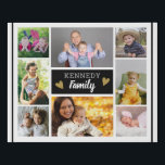 Create Your Own Family Name 8 Photo Collage Faux Canvas Print<br><div class="desc">A memorable keepsake personalized with 8 favorite pictures and family name.</div>