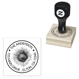 Create Your Own Family Name  Sunflower Rubber Stam Stamp