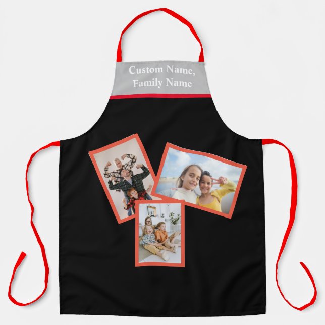 Create Your Own Family Photo Apron Christmas Gifts (Front)