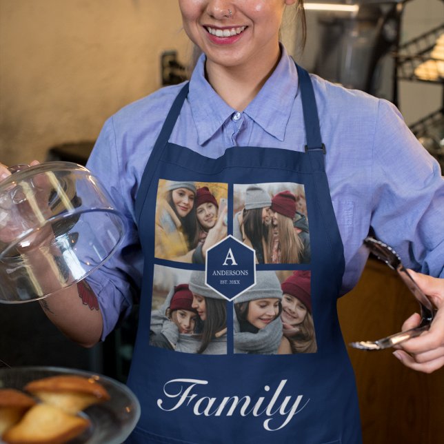 Create Your Own Family Photo Collage Blue Apron (Creator Uploaded)