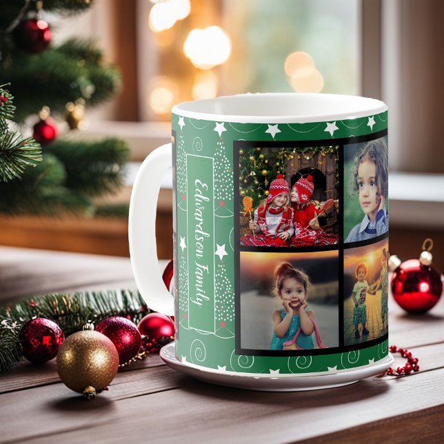 Create your own family photo collage Christmas Coffee Mug (Create your own family photo collage Christmas Coffee Mug. You can add your most beautiful photos.)