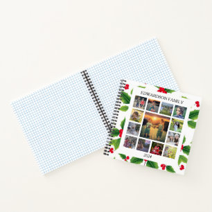 Create your own family photo collage christmas notebook
