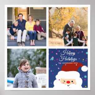 Create Your Own Family Photo Collage Holiday Poster