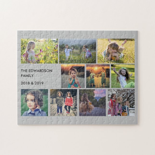 Create your own family photo collage jigsaw puzzle (Horizontal)