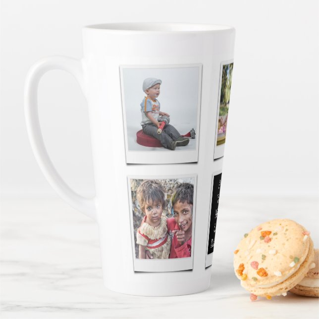 Create Your Own Family Photo Collage Latte Mug (In Situ)