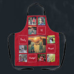 Create your own family photo collage monogram apro apron<br><div class="desc">Create your own family photo collage script apron.
Add your own photos,  monogram and text and create a very personal and unique apron.</div>