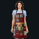Create your own family photo collage monogram apro apron<br><div class="desc">Create your own family photo collage script apron.
Add your own photos,  monogram and text and create a very personal and unique apron.</div>