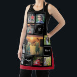 Create your own family photo collage monogram apron<br><div class="desc">Create your own family photo collage script apron.
Add your own photos,  monogram and text and create a very personal and unique apron.</div>