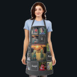 Create your own family photo collage monogram apron<br><div class="desc">Create your own family photo collage script apron.
Add your own photos,  monogram and text and create a very personal and unique apron.</div>