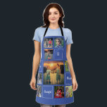 Create your own family photo collage monogram apron<br><div class="desc">Create your own family photo collage script apron.
Add your own photos,  monogram and text and create a very personal and unique apron.</div>