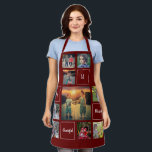 Create your own family photo collage monogram apron<br><div class="desc">Create your own family photo collage script apron.
Add your own photos, monogram and text and create a very personal and unique apron.</div>