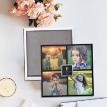 Create your own family photo collage monogrammed