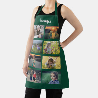 Create your own family photo collage name apron