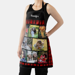 Create your own family photo collage name apron