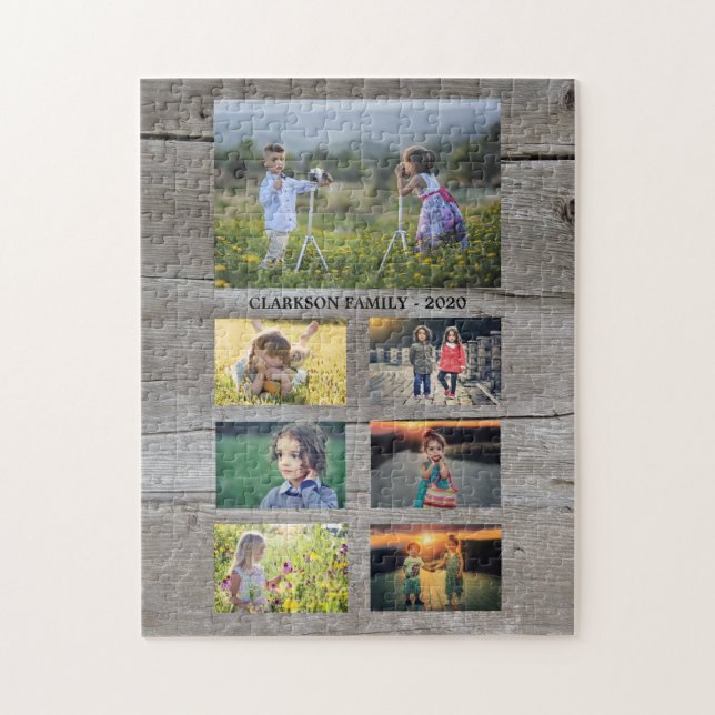 Create your own family photo collage puzzle (Vertical)