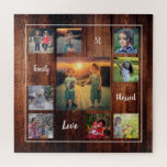 Create your own family photo collage unique jigsaw puzzle<br><div class="desc">Create your own family photo collage script and monogrammed jigsaw puzzle.
Add your own personal photos,  text,  quotes,  monogram to personalise.</div>