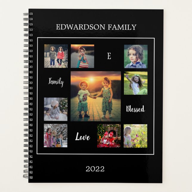 Create your own family photo collages script planner (Front)