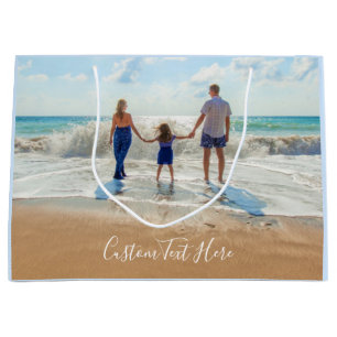 Create Your Own Family Photo Gift Bag Custom Text