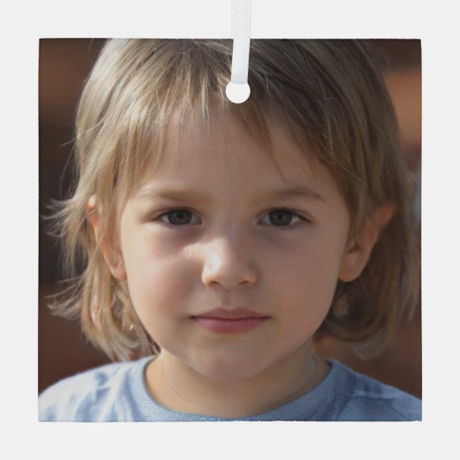 Create Your Own Family Photo Glass Tree Decoration (Back)