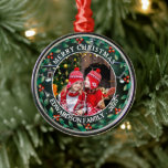Create your own family photo personal Christmas Metal Ornament<br><div class="desc">Create your own family photo,  personal Christmas ornament.
Very nice Christmas keepsake.
Add your own photo,  text,  name and year.</div>
