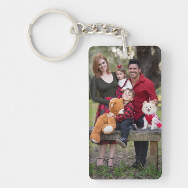 Create Your Own Family Photo Personalised Keychain (Front)