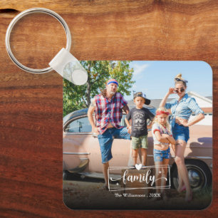 Create your Own Family Photo Personalized Key Ring