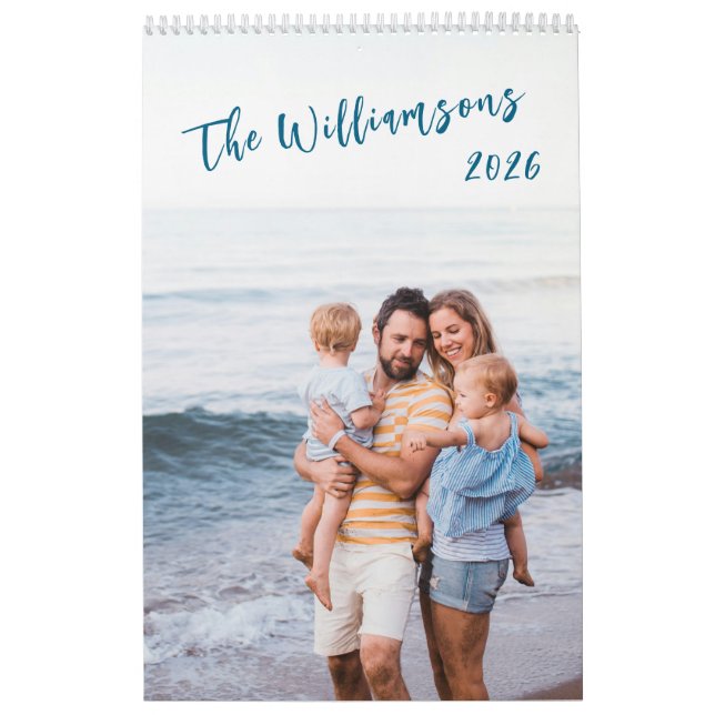 Create Your Own Family Photo Simple Modern 2026 Calendar (Cover)