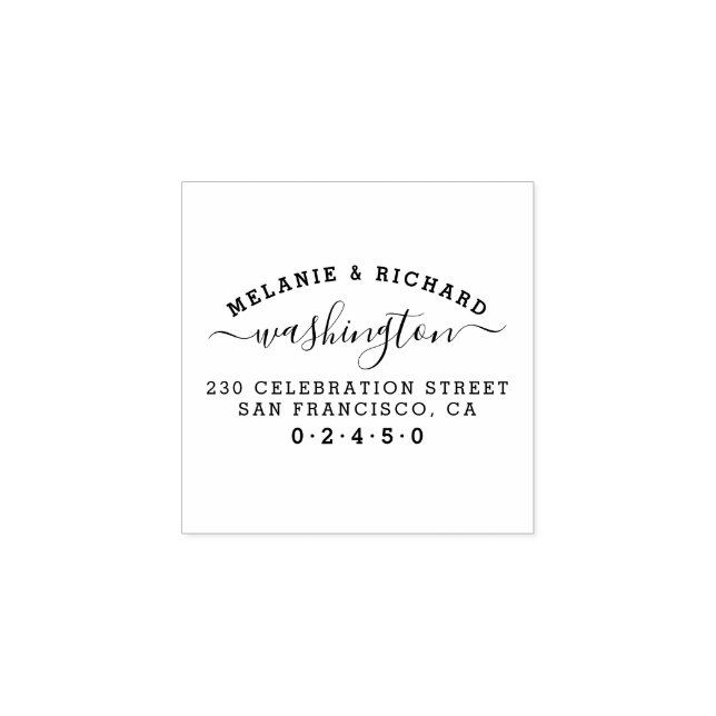Create Your Own Family Return Address Rectangular Rubber Stamp (Imprint)