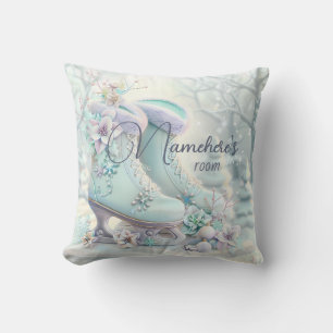 Create Your Own Fancy Floral Christmas Ice Skates Cushion