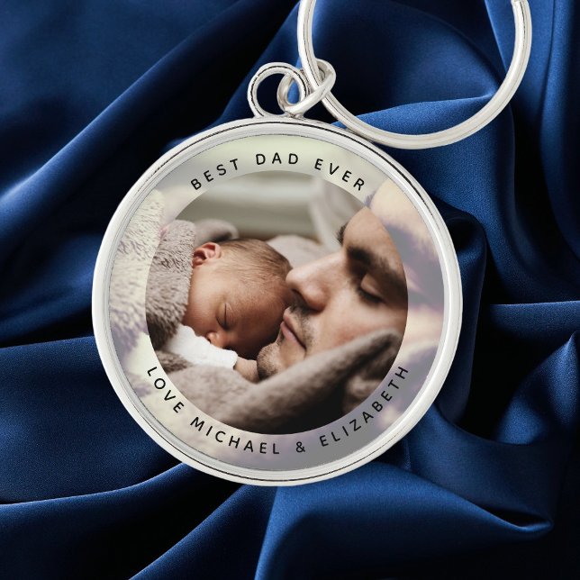 Create Your Own Father's Day Best Dad Ever Photo Key Ring (Creator Uploaded)