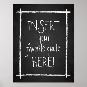 Create-Your-Own Faux Chalkboard Typography Poster