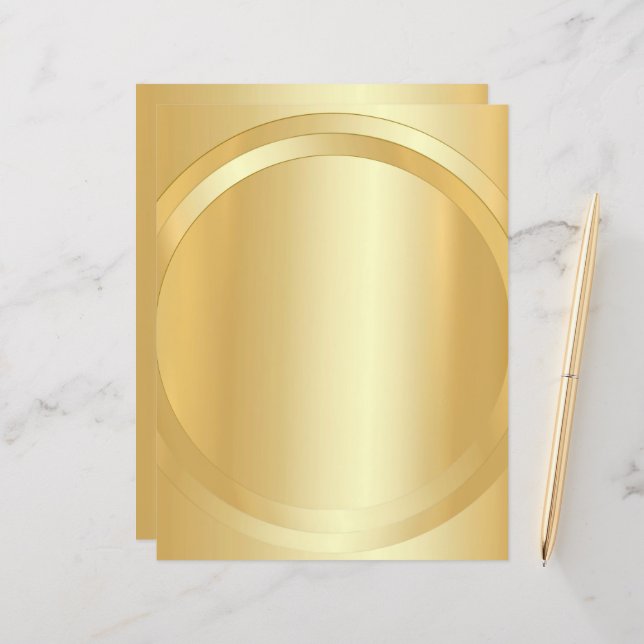 Create Your Own Faux Gold Glamourous Template (Front/Back In Situ)