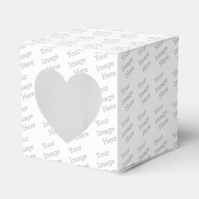 Paper Favor Box, Heart 5 cm x 5 cm x 5 cm  (Front Side)