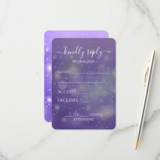 Create Your Own Festive Sparkle Bokeh Background RSVP Card