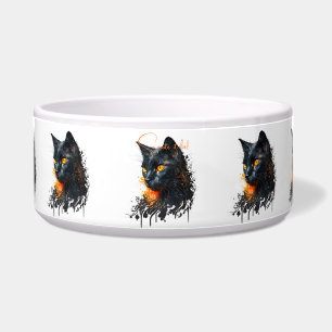 Create Your Own Fiery Black Cat Bust