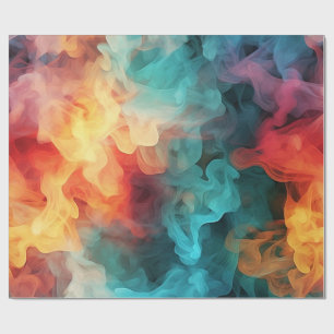 Create Your Own Fiery Jade Alcohol Ink Smoke Wrapping Paper