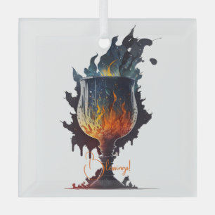 Create Your Own Fire Chalice Glass Tree Decoration