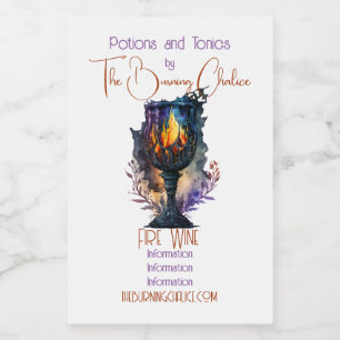 Create Your Own Fire Goblet Food Label