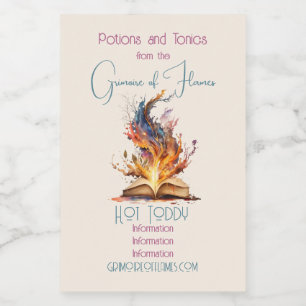 Create Your Own Fire Grimoire Food Label