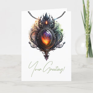 Create Your Own Fire Opal Bejeweled Holiday Card