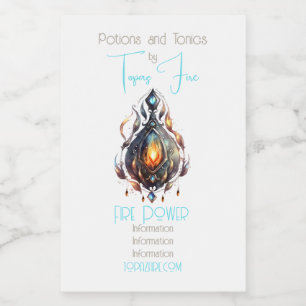 Create Your Own Fire Topaz Bejeweled Food Label