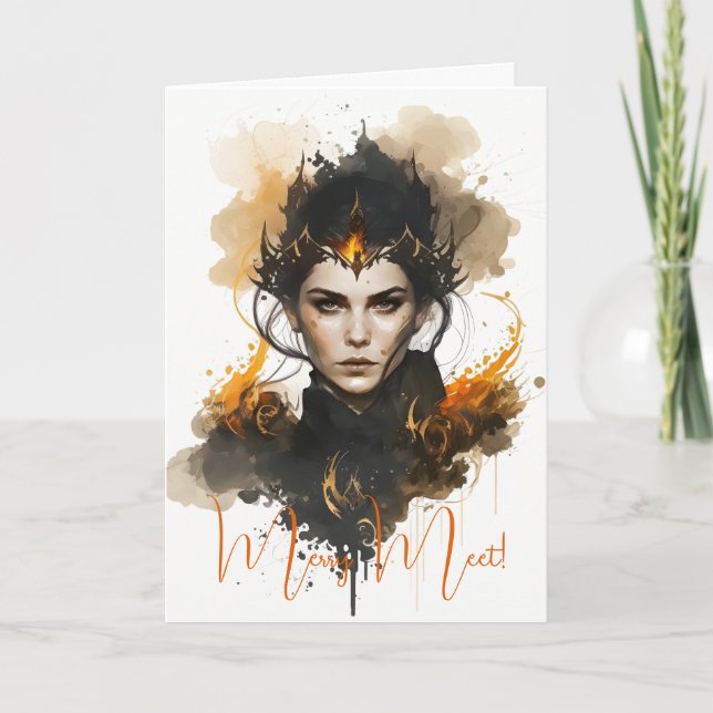 Create Your Own Fire Witch Card (Front)