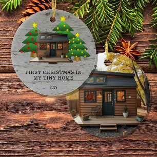 Create your own First Christmas in my Tiny Home Ceramic Ornament