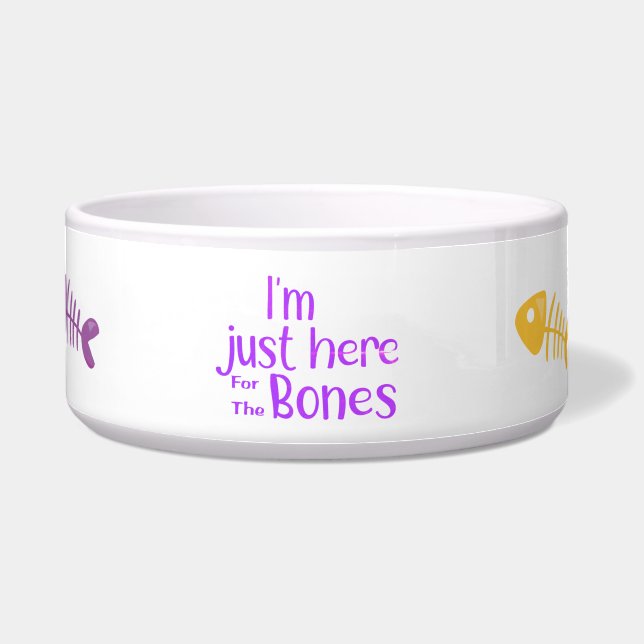 Create Your Own Fish Bone Decorated Funny Cat Food (Front)