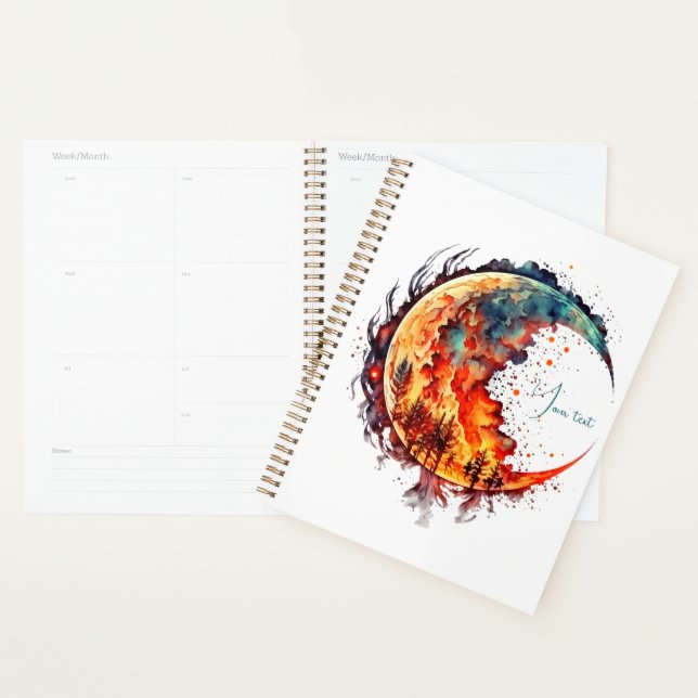 Create Your Own Flaming Moon Planner (Display)